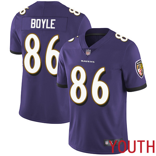 Baltimore Ravens Limited Purple Youth Nick Boyle Home Jersey NFL Football #86 Vapor Untouchable